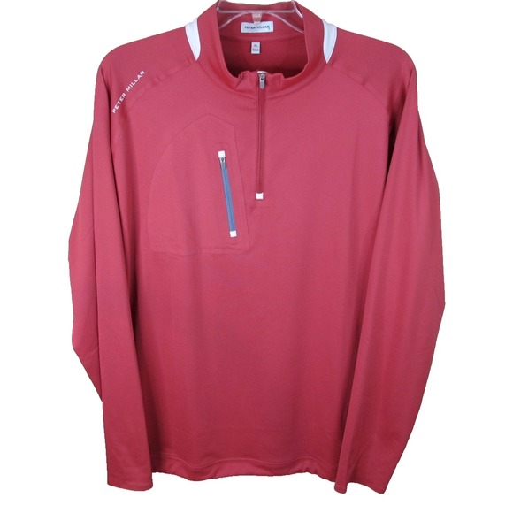 Peter Millar‎ Half Zip Weld Elite Hybrid Performance Golf Pullover Men's XL Pink